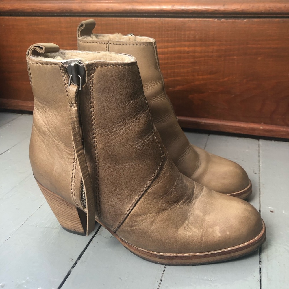 Acne Studio sheepskin lined boots